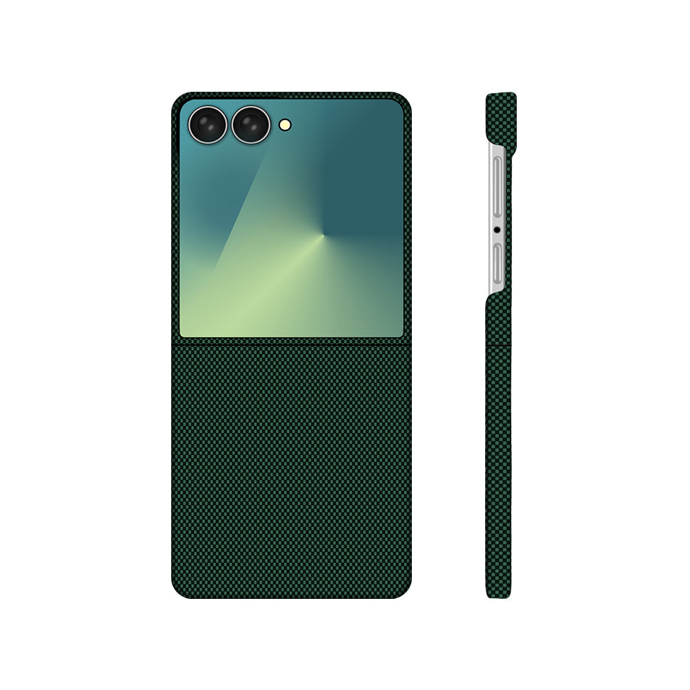 Galaxy Z Flip 7 Kılıf M-Safe Şarj Özellikli Zore Paris Zerre Sert PC Kılıf