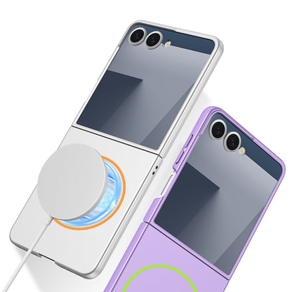 Galaxy Z Flip 7 Kılıf Wireless Şarj Özellikli Zore Kıpta M-safe Kılıf