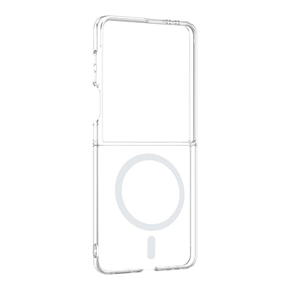 Galaxy Z Flip 8 Kamera Korumalı M-Safe Şarj Özellikli Şeffaf Zore London Sert PC Kılıf