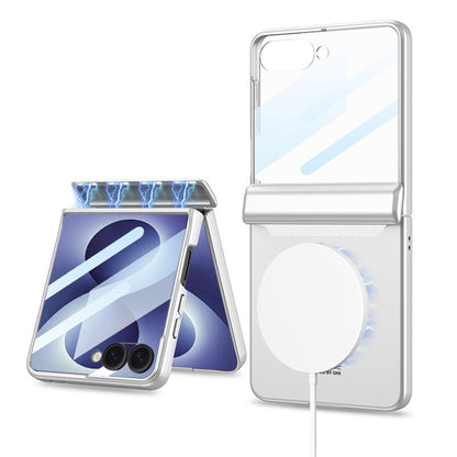 Galaxy Z Flip 8 Kılıf M-safe Şarj Özellikli Zore Kıpta KPT-04 Sert PC Kılıf