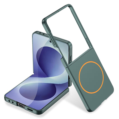 Galaxy Z Flip 8 Kılıf Wireless Şarj Özellikli Zore Kıpta M-safe Kılıf