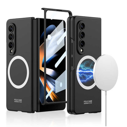 Galaxy Z Fold 4 Kılıf Wireless Şarj Özellikli Zore Kıpta M-safe Kılıf