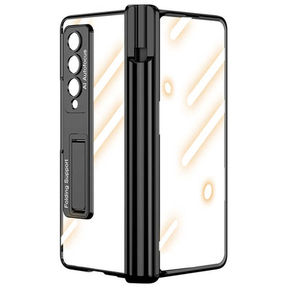 Galaxy Z Fold 4 Kılıf Zore Kıpta Standlı Kalem Bölmeli Kılıf