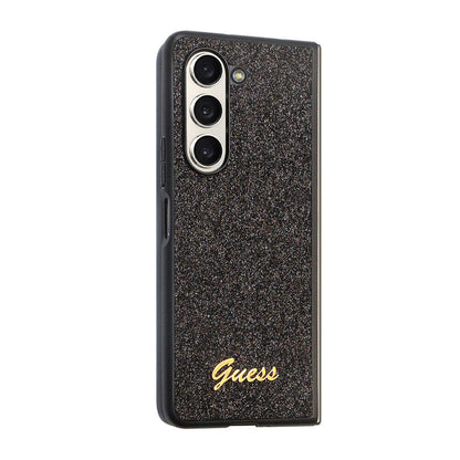 Galaxy Z Fold 5 Kılıf Guess Orijinal Lisanslı Yazı Logolu Glitter Script Kılıf