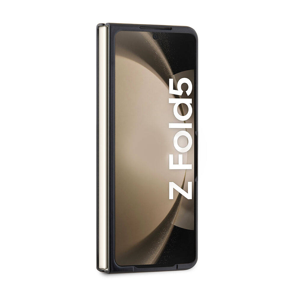 Galaxy Z Fold 5 Kılıf Karl Lagerfeld orijinal Lisanslı KL Desenli Choupette İkonik Saffiano Kılıf