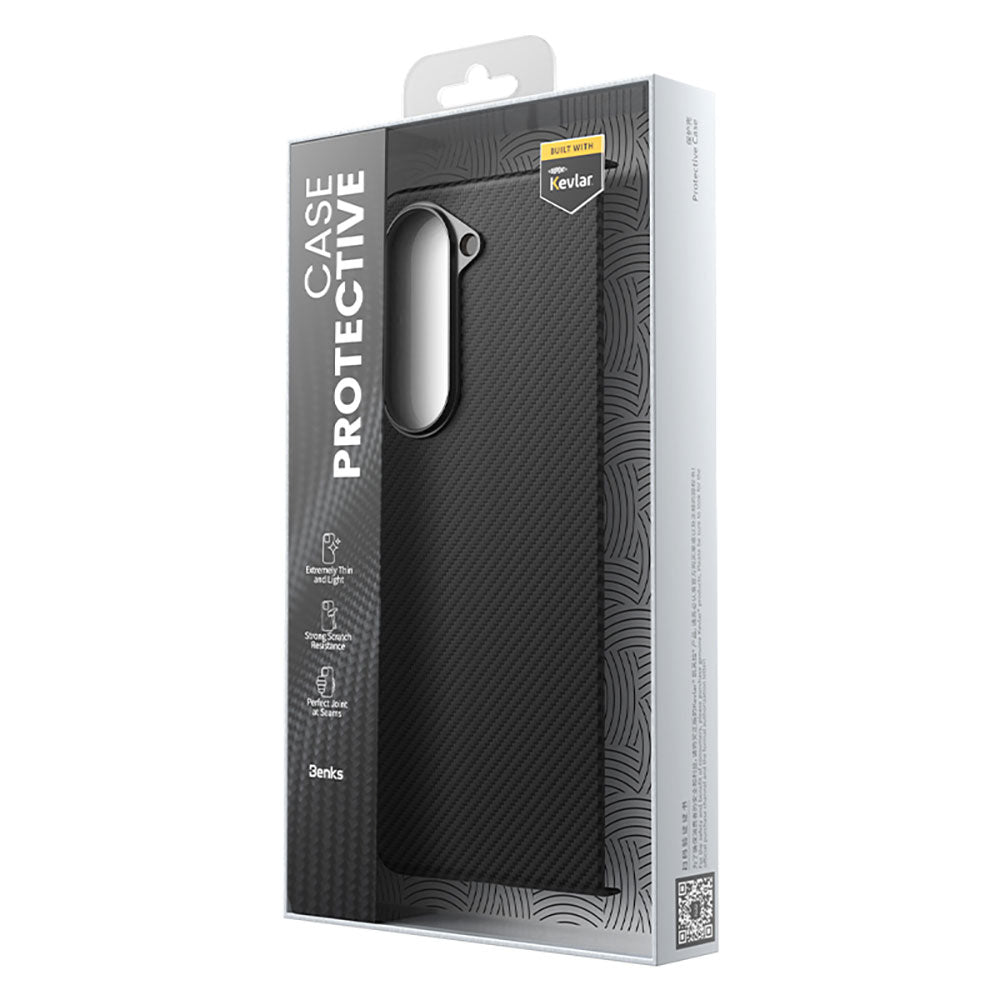 Galaxy Z Fold 5 Kılıf M-safe Özellikli Karbon Fiber Benks Essential 600D Kevlar Kılıf