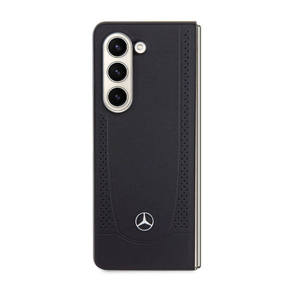 Galaxy Z Fold 5 Kılıf Mercedes Benz orijinal Lisanslı Metal Yıldız Logolu Urban Deri Kılıf