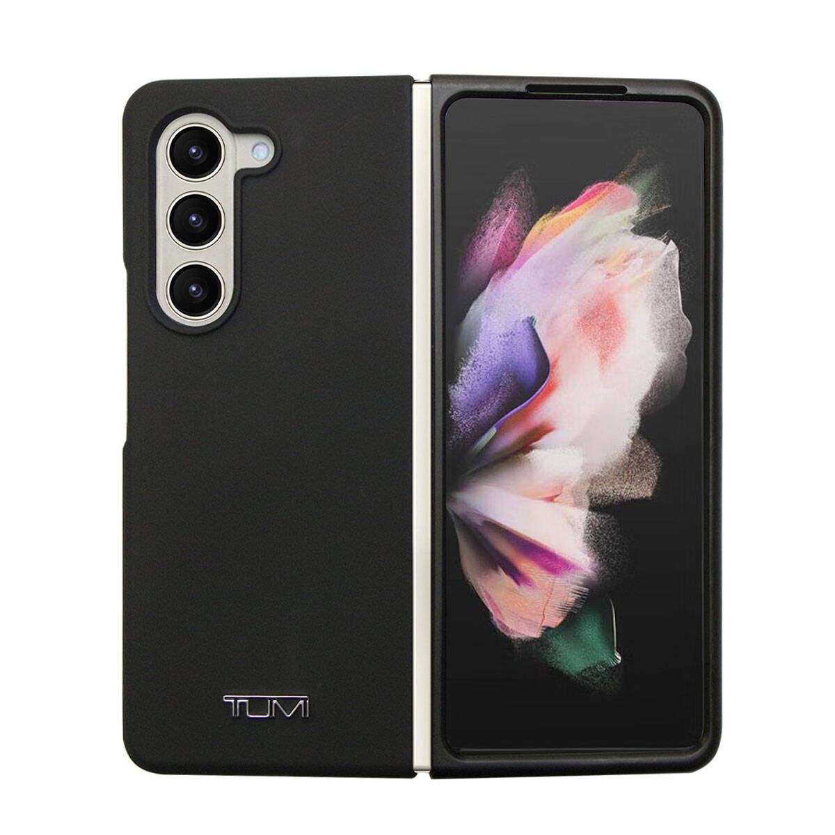 Galaxy Z Fold 5 Kılıf TUMI Liquid Silikon Metal Logo Dizayn Orijinal Lisanslı Kılıf