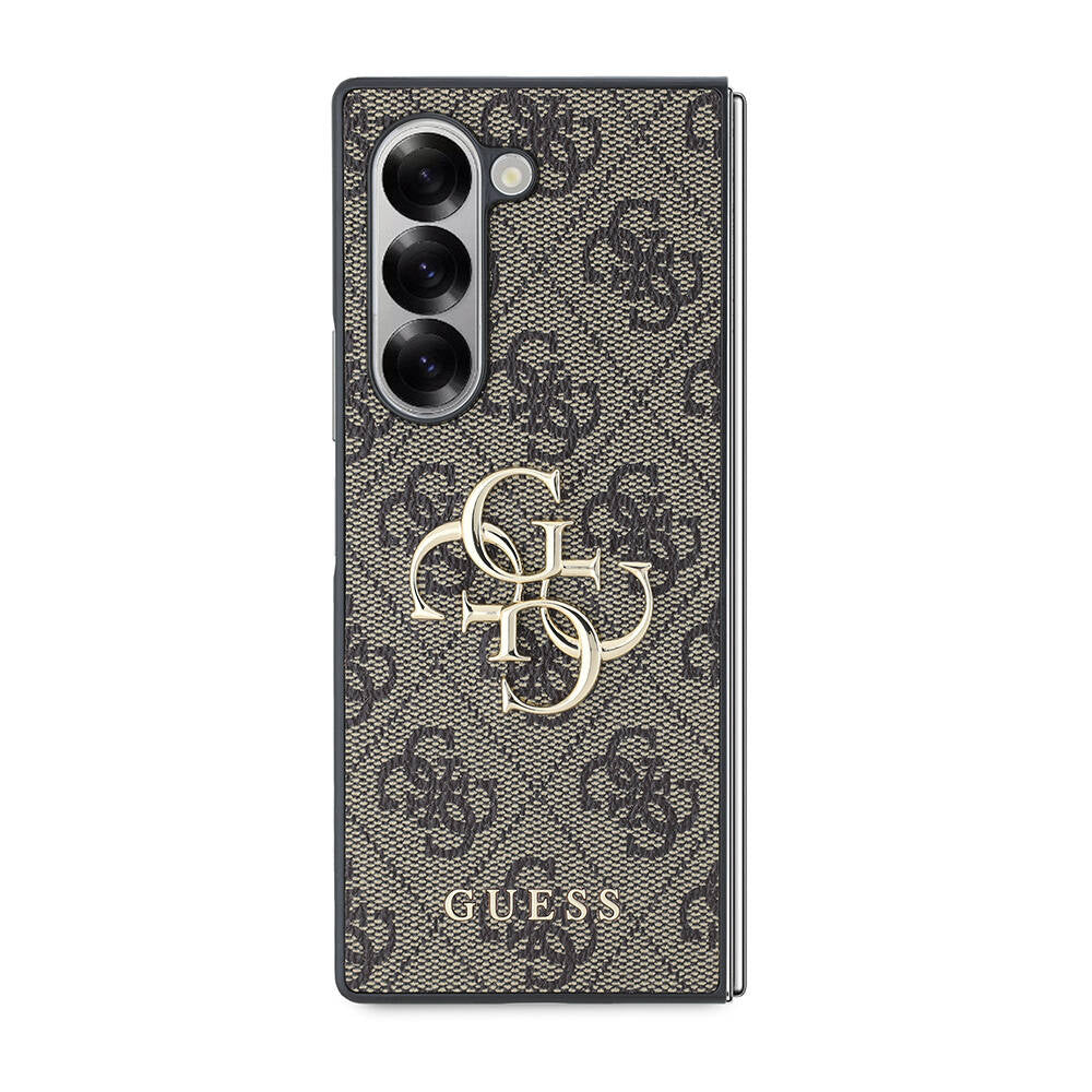 Galaxy Z Fold 6 Kılıf Guess Orijinal Lisanslı Leather Metal Logo Kılıf