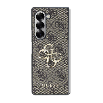 Galaxy Z Fold 6 Kılıf Guess Orijinal Lisanslı Leather Metal Logo Kılıf