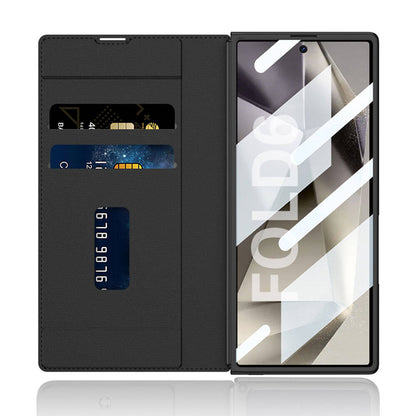 Galaxy Z Fold 6 Kılıf Kamera Korumalı Kadife Tasarımlı Zore Kıpta Kalem Bölmeli Fest Kılıf