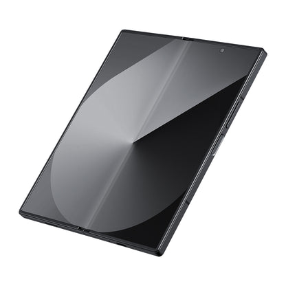 Galaxy Z Fold 6 Kılıf M-safe Şarj Özellikli 600D Aramid Fiber Pitaka Ultra-Slim Classic Serisi Black-Grey Twill Kılıf