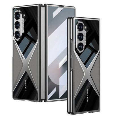 Galaxy Z Fold 6 Kılıf Ultra İnce Kamera Korumalı PC + Deri Arka Yüzey Zore X-Pro Kılıf
