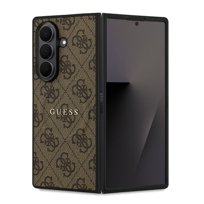 Galaxy Z Fold 7 Kılıf Guess Orijinal Lisanslı M-safe Şarj Özellikli 4G Desen Yazı Logolu Kılıf