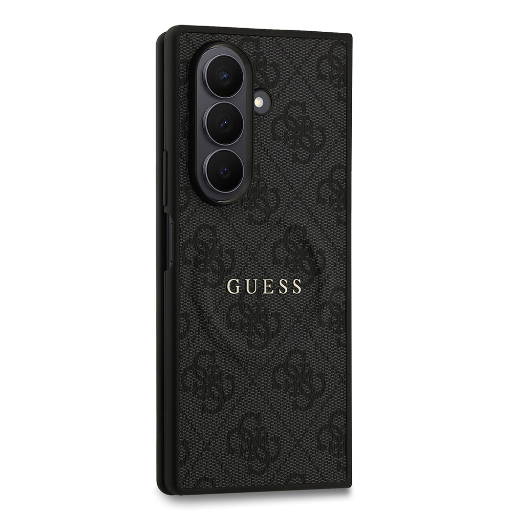 Galaxy Z Fold 7 Kılıf Guess Orijinal Lisanslı M-safe Şarj Özellikli 4G Desen Yazı Logolu Kılıf