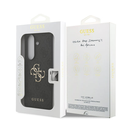 Galaxy Z Fold 7 Kılıf Guess Orijinal Lisanslı PU Deri Büyük Metal Logo Dizaynlı Kılıf
