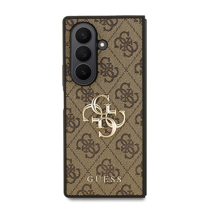 Galaxy Z Fold 7 Kılıf Guess Orijinal Lisanslı PU Deri Büyük Metal Logo Dizaynlı Kılıf