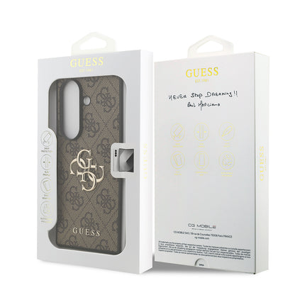 Galaxy Z Fold 7 Kılıf Guess Orijinal Lisanslı PU Deri Büyük Metal Logo Dizaynlı Kılıf