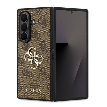 Galaxy Z Fold 7 Kılıf Guess Orijinal Lisanslı PU Deri Büyük Metal Logo Dizaynlı Kılıf