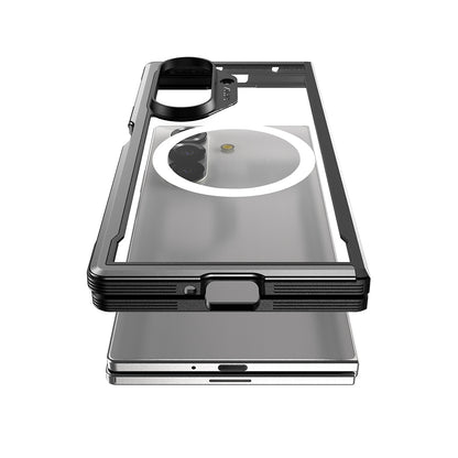 Galaxy Z Fold 7 Kılıf M-safe Şarj Özellikli Airbagli Raptic Shield Serisi Şeffaf Arka Yüzey Kılıf