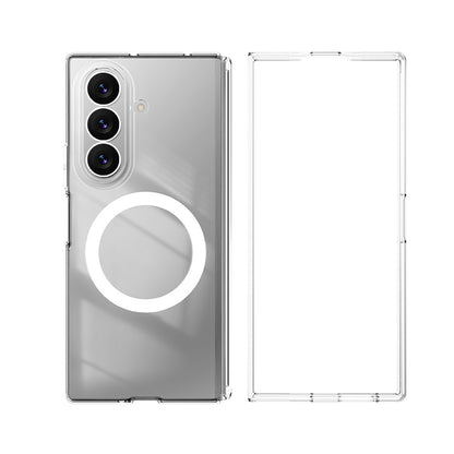 Galaxy Z Fold 7 Kılıf M-safe Şarj Özellikli Transparan Sert PC Wlons Pita Kılıf
