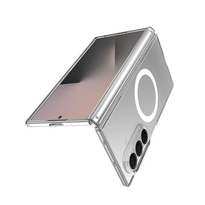 Galaxy Z Fold 7 Kılıf M-safe Şarj Özellikli Transparan Sert PC Wlons Pita Kılıf