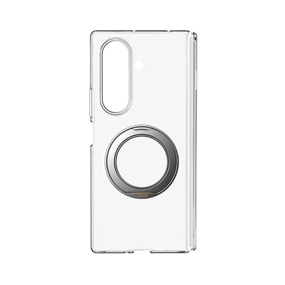 Galaxy Z Fold 7 Kılıf M-safe Şarj Özellikli Transparan Sert PC Wlons Pita Standlı Kılıf