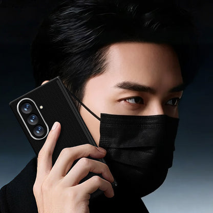 Galaxy Z Fold 7 Kılıf M-Safe Şarj Özellikli Zore Paris Zerre Sert PC Kılıf