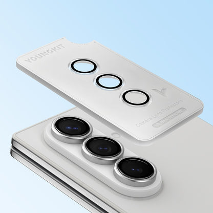 Galaxy Z Fold 7 Youngkit Alloy Original Parlama Önleyici Kamera Lens Koruyucu + Kolay Uygulama Aparatlı