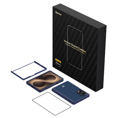 Galaxy Z Fold 8 Benks ArmorPro ArmorGrid Grand Combo Üçlü Aksesuar Seti (Ön Arka Kevlar Karbon Kılıf + Ekran Koruyucu)