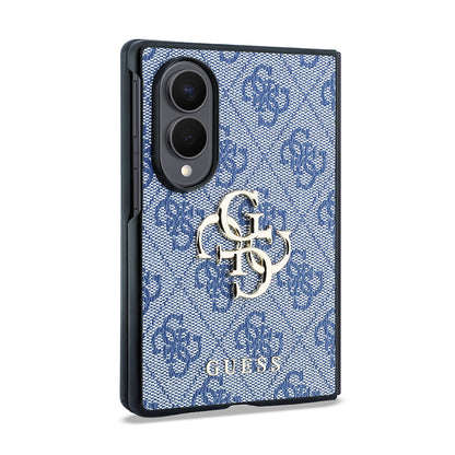 Galaxy Z Fold 8 Kılıf Guess Orijinal Lisanslı 4G Desenli Metal Büyük 4G ve Yazı Logolu Kılıf