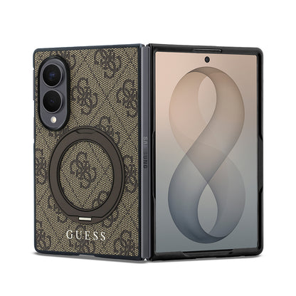 Galaxy Z Fold 8 Kılıf Guess Orijinal Lisanslı M-safe Şarj Özellikli 360 Derece Dönebilen Standlı PU Metal Logolu Kılıf