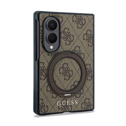 Galaxy Z Fold 8 Kılıf Guess Orijinal Lisanslı M-safe Şarj Özellikli 360 Derece Dönebilen Standlı PU Metal Logolu Kılıf
