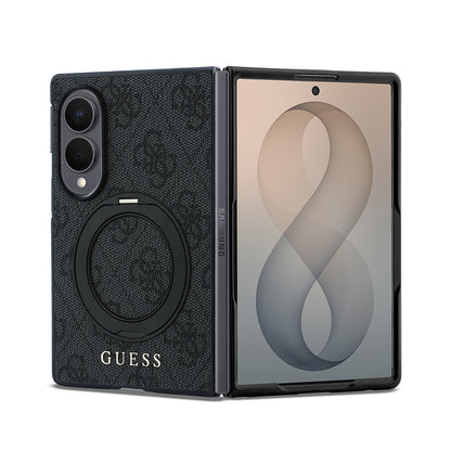 Galaxy Z Fold 8 Kılıf Guess Orijinal Lisanslı M-safe Şarj Özellikli 360 Derece Dönebilen Standlı PU Metal Logolu Kılıf