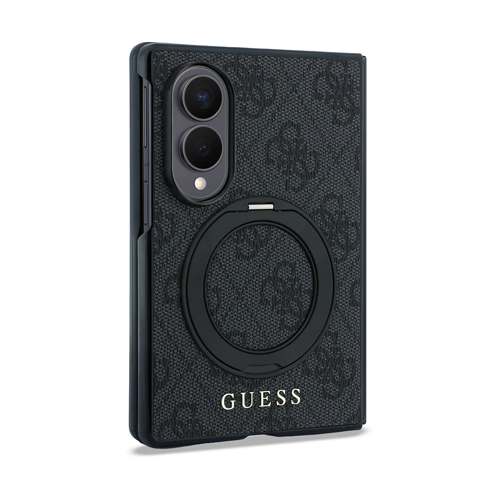 Galaxy Z Fold 8 Kılıf Guess Orijinal Lisanslı M-safe Şarj Özellikli 360 Derece Dönebilen Standlı PU Metal Logolu Kılıf