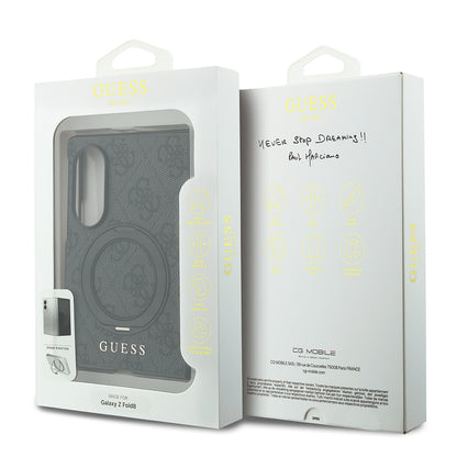 Galaxy Z Fold 8 Kılıf Guess Orijinal Lisanslı M-safe Şarj Özellikli 360 Derece Dönebilen Standlı PU Metal Logolu Kılıf