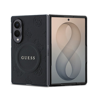 Galaxy Z Fold 8 Kılıf Guess Orijinal Lisanslı M-safe Şarj Özellikli Peony Sıcak Baskılı Klasik Yazı Logolu Saffiano Kılıf