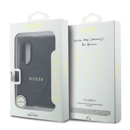 Galaxy Z Fold 8 Kılıf Guess Orijinal Lisanslı M-safe Şarj Özellikli Peony Sıcak Baskılı Klasik Yazı Logolu Saffiano Kılıf