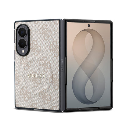 Galaxy Z Fold 8 Kılıf Guess Orijinal Lisanslı M-safe Şarj Özellikli PU Deri 4G Desenli Yazı Logolu Kılıf