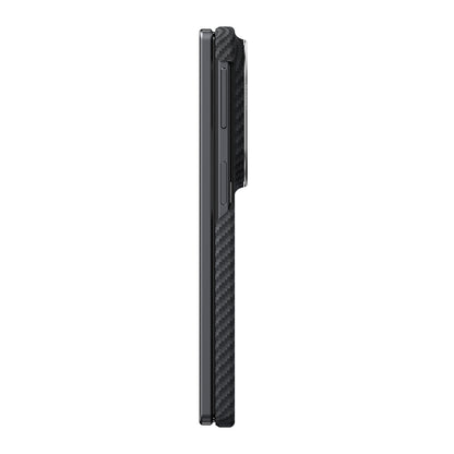 Galaxy Z Fold 8 Kılıf M-safe Şarj Özellikli 600D Aramid Karbon Fiber Pitaka Edge Serisi Black-Grey Twill Kılıf
