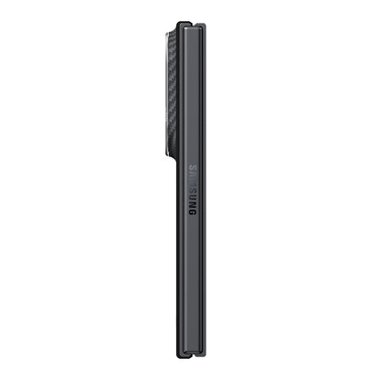 Galaxy Z Fold 8 Kılıf M-safe Şarj Özellikli 600D Aramid Karbon Fiber Pitaka Edge Serisi Black-Grey Twill Kılıf