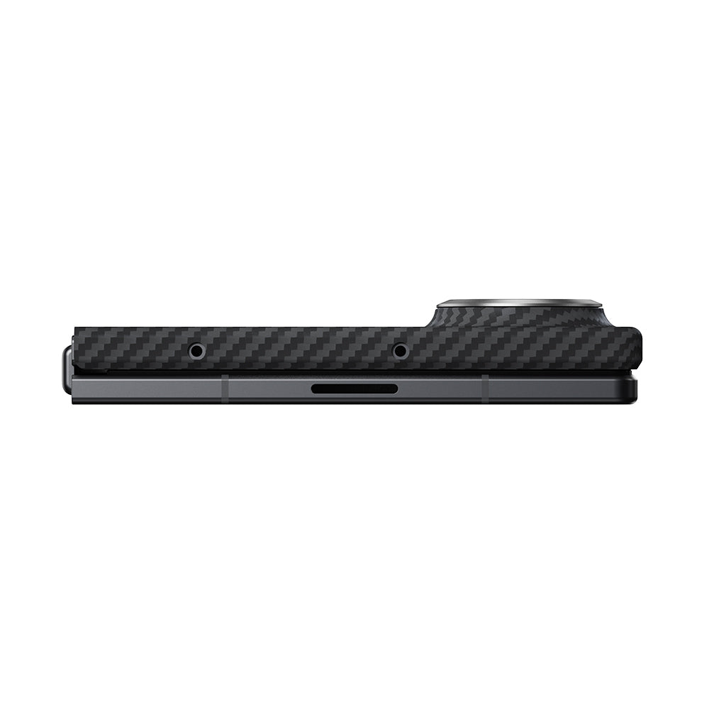 Galaxy Z Fold 8 Kılıf M-safe Şarj Özellikli 600D Aramid Karbon Fiber Pitaka Edge Serisi Black-Grey Twill Kılıf