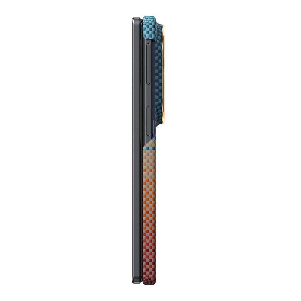 Galaxy Z Fold 8 Kılıf M-safe Şarj Özellikli Aramid Karbon Fiber Pitaka Sunset 2.0 California Dream Serisi Kılıf