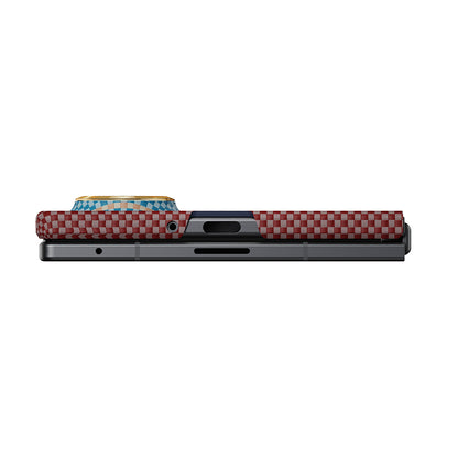 Galaxy Z Fold 8 Kılıf M-safe Şarj Özellikli Aramid Karbon Fiber Pitaka Sunset 2.0 California Dream Serisi Kılıf