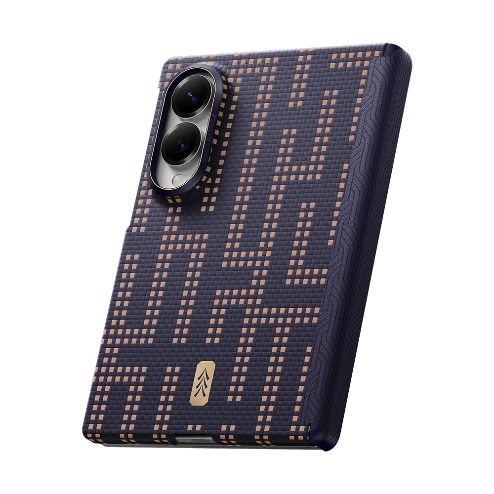 Galaxy Z Fold 8 Kılıf M-safe Şarj Özellikli Raptic Aramid SkinPro Serisi Karbon Kılıf
