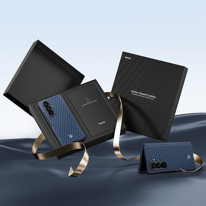 Galaxy Z Fold 8 Ultra Benks ArmorPro ArmorGrid Grand Combo Üçlü Aksesuar Seti (Ön Arka Kevlar Karbon Kılıf + Ekran Koruyucu)