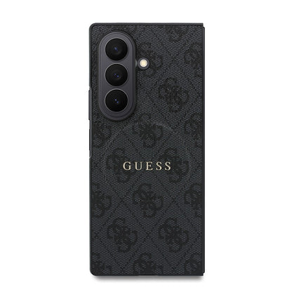 Galaxy Z Fold 8 Ultra Kılıf Guess Orijinal Lisanslı M-safe Şarj Özellikli 4G Desenli Yazı Logolu PU Deri Kılıf