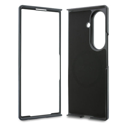 Galaxy Z Fold 8 Ultra Kılıf Guess Orijinal Lisanslı M-safe Şarj Özellikli 4G Desenli Yazı Logolu PU Deri Kılıf