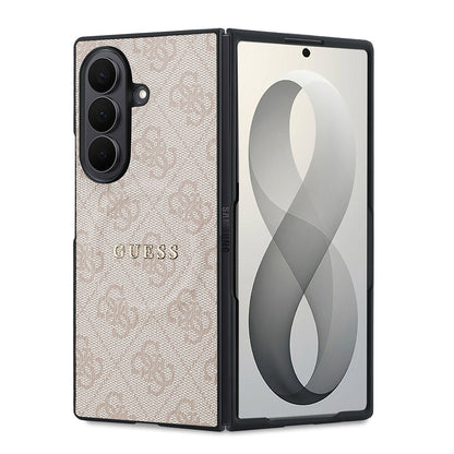 Galaxy Z Fold 8 Ultra Kılıf Guess Orijinal Lisanslı M-safe Şarj Özellikli 4G Desenli Yazı Logolu PU Deri Kılıf