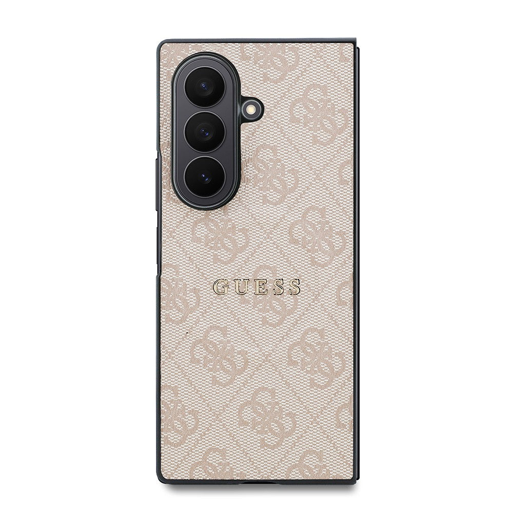 Galaxy Z Fold 8 Ultra Kılıf Guess Orijinal Lisanslı M-safe Şarj Özellikli 4G Desenli Yazı Logolu PU Deri Kılıf